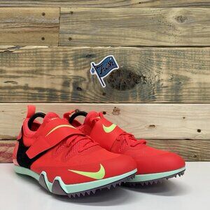 Nike Zoom Pole Vault Elite Track Shoes Men's Size 9 Coral Crimson W/spikes NEW